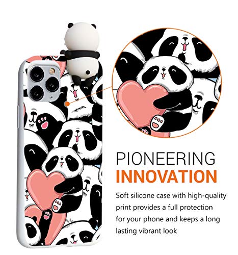 Yoedge Funda para Apple iPhone 7 Plus / 8 Plus, Silicona Cárcasa 3D Animal Muñecas Toy con Dibujos Antigolpes de Diseño Suave TPU Ultrafina Case Fundas Movil para iPhone7 Plus 5,5", Panda 3