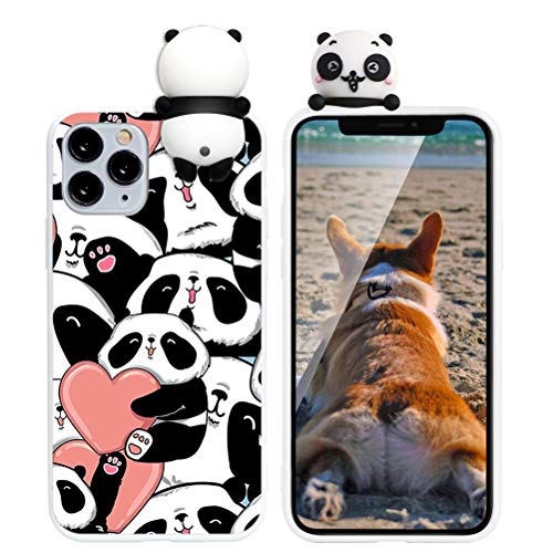 Yoedge Funda para Apple iPhone 7 Plus / 8 Plus, Silicona Cárcasa 3D Animal Muñecas Toy con Dibujos Antigolpes de Diseño Suave TPU Ultrafina Case Fundas Movil para iPhone7 Plus 5,5", Panda 3