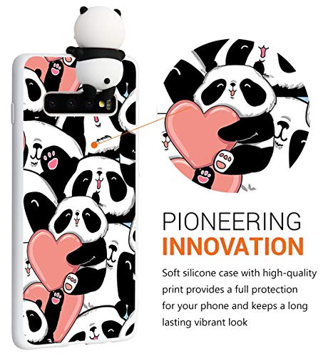 Yoedge Funda para Samsung Galaxy A20S, Silicona Cárcasa 3D Animal Muñecas Toy con Dibujos Antigolpes de Diseño Suave TPU Ultrafina Case Fundas Movil para Samsung Galaxy A20S 6,5", Panda 3