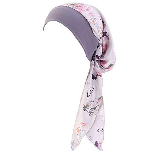 YONKOUNY Cancer Turbante Quimioterapia Para Mujeres Elegante Verano Sombrero de Chemo Oncológico Bufanda de La Cabeza Cómodo Tejido De Seda Headwear Gorro Noche Pèrdida de Pelo Cabello (#9)