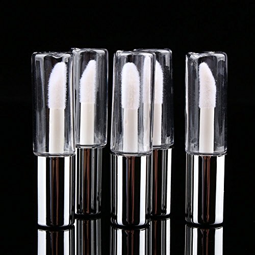 Yosoo 45Pcs Transparente de Plata 1.2ml Vacío plástico Transparente Labio Brillo Tubos Lip Balm Botella contenedor