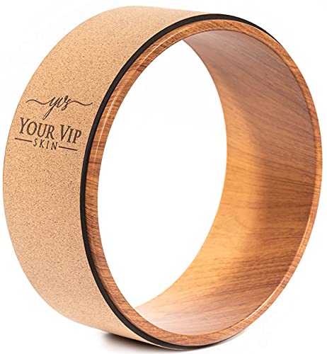 YOUR VIP SKIN – Rueda Yoga Corcho - Yoga Wheel Antideslizante Ecológica Natural Sostenible – Aro de Yoga de Corcho Yoga, Pilates, Fitness para Estirar, flexibilidad, Postura