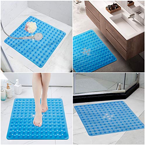 yoyoblue Alfombrilla Baño, Antideslizante Bañera Alfombrilla Bañera con Ventosa, Resistentes al Moho Alfombra Ducha Antideslizante, 53x53 cm Lavables a Máquina Infantiles Alfombrillas para Bañera