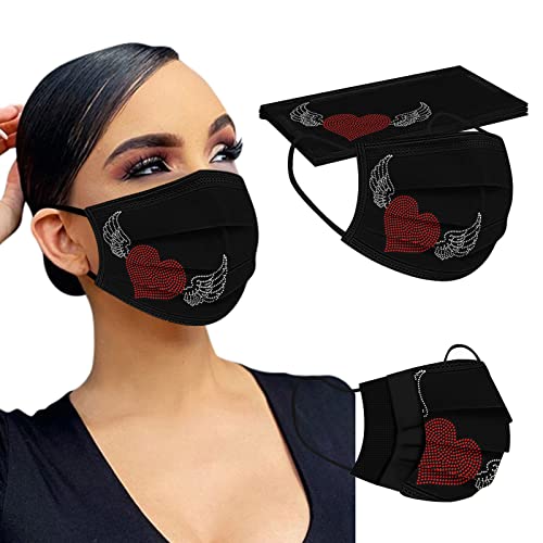 YpingLonk 10pc Unisex Adulto Protector Bufanda -Moda desechable Universal Mariposa Impreso elástico Earloop pañuelo Bandanas para Mujeres hombres-21113-62