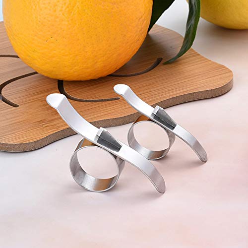 YUEMING 2 Stück Pelador de Naranja, Naranja Cítrica Peladoras Limón Mandarina Frutas Peeling Tool Acero Inoxidable Cocina Gadget Slicer Cortador de Cocina Gadget Herramienta de pelado