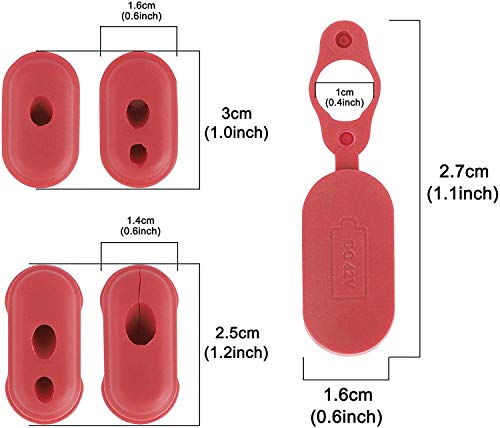 Yungeln Cargador de Silicona Protector de Puerto Juego de Tapones de Goma Antipolvo Tapón de Silicona Antipolvo 5 Piezas Compatible con Scooter eléctrico Xiaomi 1S/M365/Pro