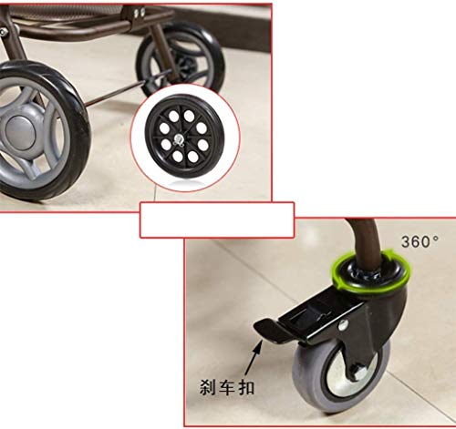 YUXIwang Carrito de almacenamiento multifunción plegable portátil carrito de compras, coche de supermercado 4 ruedas y fácil de usar y gran compatible con movilidad