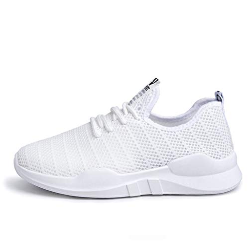 YWLINK Malla Casual para Mujer Zapatos Casuales Ligeros Antideslizantes Zapatillas Deportivas Corriendo Transpirable Ciclismo El FúTbol MontañIsmo Viajes Al Aire Libre Yoga(Blanco,39EU)