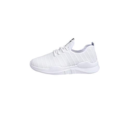 YWLINK Malla Casual para Mujer Zapatos Casuales Ligeros Antideslizantes Zapatillas Deportivas Corriendo Transpirable Ciclismo El FúTbol MontañIsmo Viajes Al Aire Libre Yoga(Blanco,39EU)