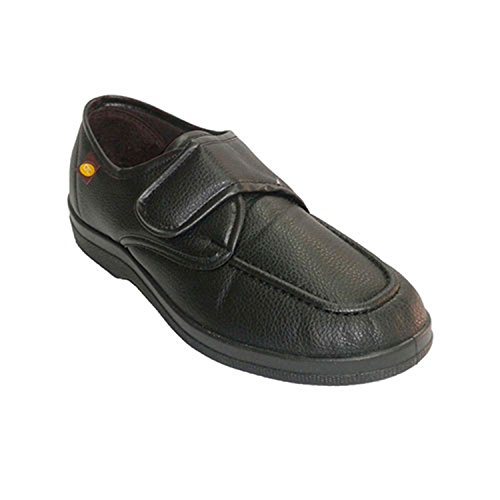 Zapatilla Hombre simulando Zapato con Velcro Doctor Cutillas en Negro Talla 41