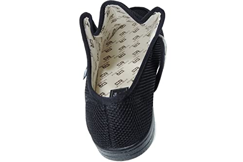 Zapatillas Ancho Especial - Marca Celia Ruiz - Wallaby - Antibacterianas Sanitized - Diabéticos - Posoperatorio - Ajuste Adaptable - Ancho Ajustable - Hombre Mujer Unisex Negro Talla 38