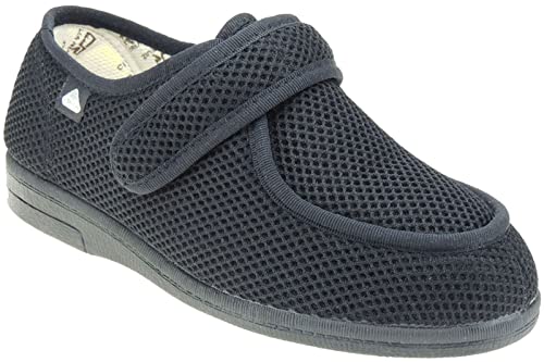 Zapatillas Ancho Especial - Marca Celia Ruiz - Wallaby - Antibacterianas Sanitized - Diabéticos - Posoperatorio - Ajuste Adaptable - Ancho Ajustable - Hombre Mujer Unisex Negro Talla 38