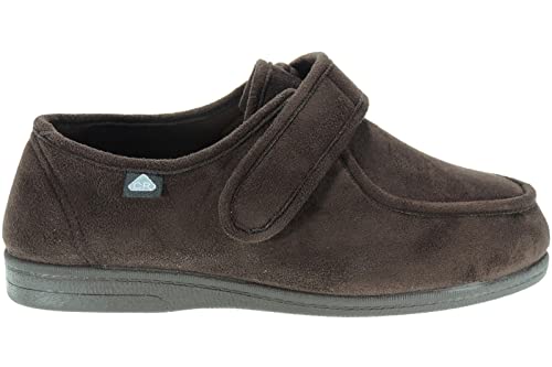 Zapatillas Ancho Especial - Marca Celia Ruiz - Wallaby - Antibacterianas Sanitized - Diabéticos - Posoperatorio - Ajuste Adaptable - Ancho Ajustable - Hombre Mujer Unisex Marrón Talla 45