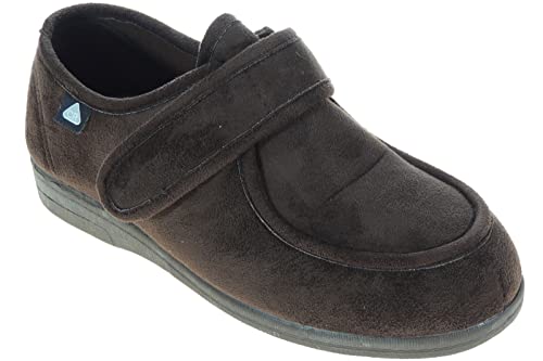 Zapatillas Ancho Especial - Marca Celia Ruiz - Wallaby - Antibacterianas Sanitized - Diabéticos - Posoperatorio - Ajuste Adaptable - Ancho Ajustable - Hombre Mujer Unisex Marrón Talla 45