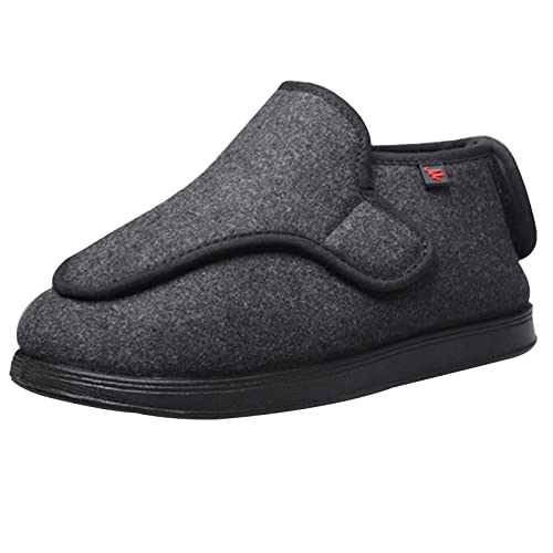 Zapatillas Ancho Especial para Pies Delicados，Cojín para Caminar Fitness Ocio enfermería Zapatos Ligeros ortopédicos Artritis Diabetes Dolor de talón，Dark Gray▁40