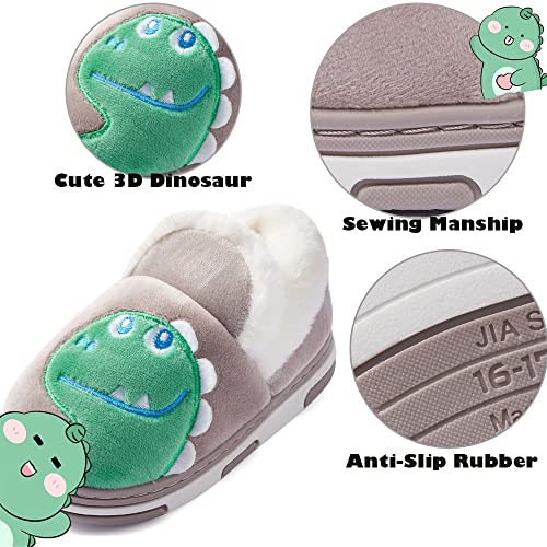 Zapatillas de Estar por Casa para Niños Niñas Pantuflas Invierno Casa Caliente Peluche de Zapatilla Slipper Interior Marrón 20=27/28 EU