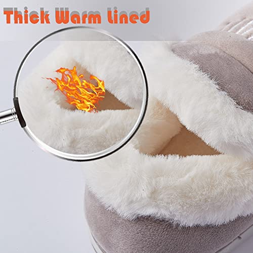 Zapatillas de Estar por Casa para Niños Niñas Pantuflas Invierno Casa Caliente Peluche de Zapatilla Slipper Interior Marrón 20=27/28 EU