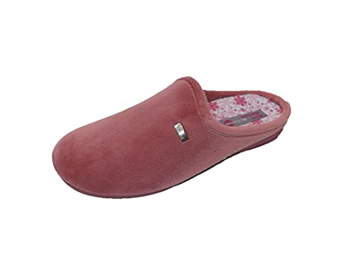 Zapatillas de estar por casa/Mujer/Biorelax/Apto plantilla ortopedica/Plantilla extraible/Empeine :Suapel/Color Rosa Salmón/Talla 39