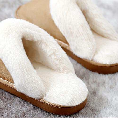 Zapatillas de Estar por Hombre/Mujer Fluff Pantuflas casa Invierno Antideslizantes Cálido Slippers Confortables Zapatos Interior/al Aire Libre