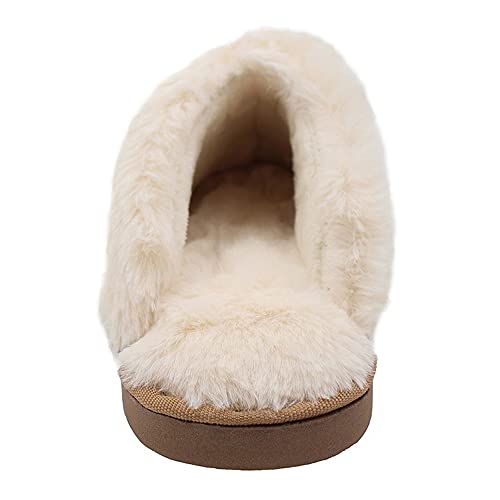 Zapatillas de Estar por Hombre/Mujer Fluff Pantuflas casa Invierno Antideslizantes Cálido Slippers Confortables Zapatos Interior/al Aire Libre