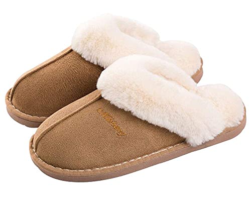 Zapatillas de Estar por Hombre/Mujer Fluff Pantuflas casa Invierno Antideslizantes Cálido Slippers Confortables Zapatos Interior/al Aire Libre