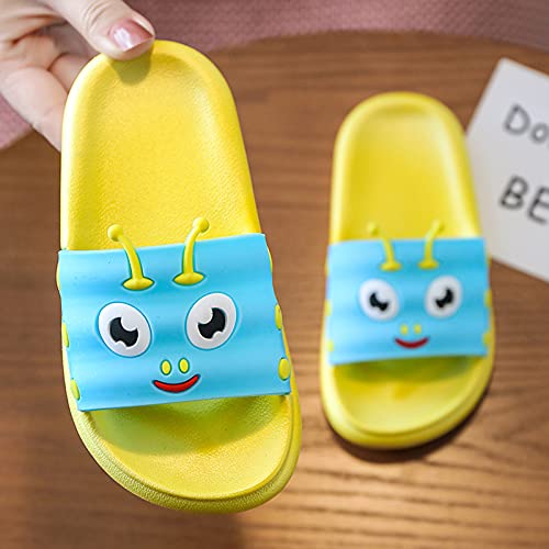 Zapatillas de playa suaves para el suelo, zapatillas de estar por casa, para niñas, jóvenes, antideslizantes, para verano, suaves, chanclas de baño, para el hogar, oruga, verde, 26.5