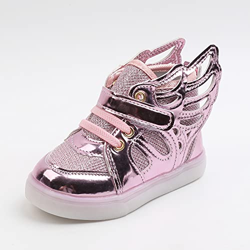 Zapatillas niña Bonita Precioso Antideslizante cómodos Zapatillas niño niña Verano 2021 otoño para Show Zapatos niña con luz LED Primeros Pasos para Caminar niña 1-7 Años Zapatos Princesa niñas