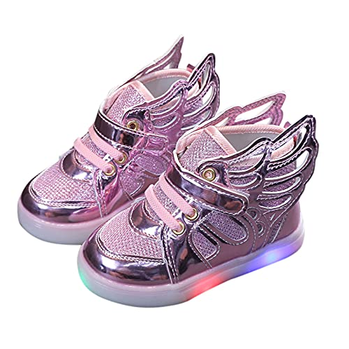 Zapatillas niña Bonita Precioso Antideslizante cómodos Zapatillas niño niña Verano 2021 otoño para Show Zapatos niña con luz LED Primeros Pasos para Caminar niña 1-7 Años Zapatos Princesa niñas