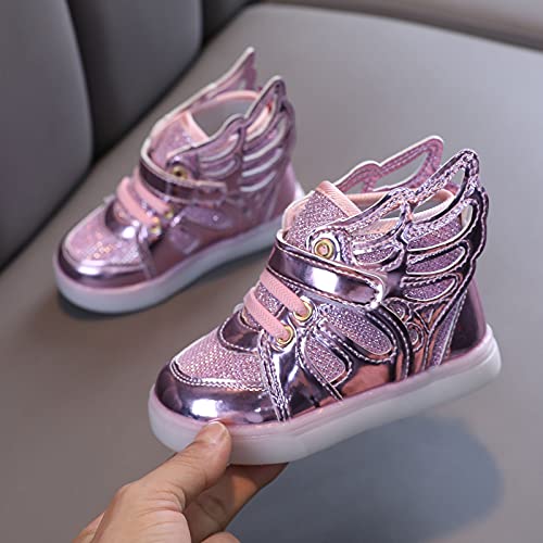 Zapatillas niña Bonita Precioso Antideslizante cómodos Zapatillas niño niña Verano 2021 otoño para Show Zapatos niña con luz LED Primeros Pasos para Caminar niña 1-7 Años Zapatos Princesa niñas