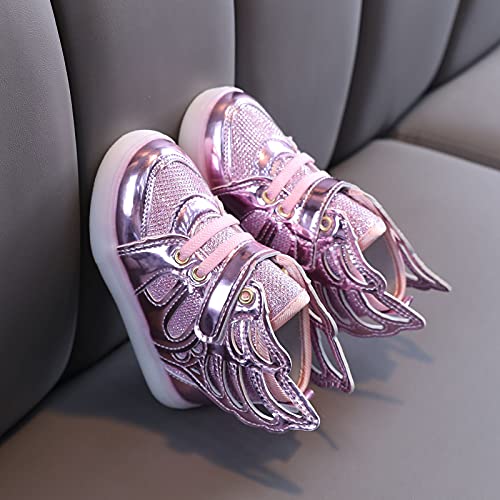 Zapatillas niña Bonita Precioso Antideslizante cómodos Zapatillas niño niña Verano 2021 otoño para Show Zapatos niña con luz LED Primeros Pasos para Caminar niña 1-7 Años Zapatos Princesa niñas