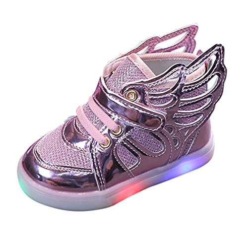 Zapatillas niña Bonita Precioso Antideslizante cómodos Zapatillas niño niña Verano 2021 otoño para Show Zapatos niña con luz LED Primeros Pasos para Caminar niña 1-7 Años Zapatos Princesa niñas