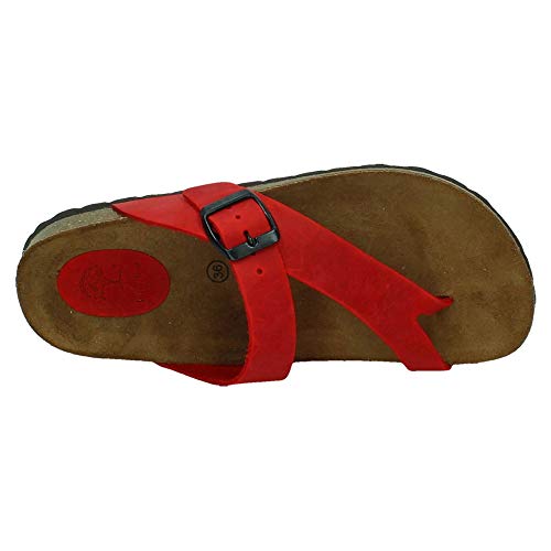 ZAPATOP 7119 Chancla ESCLAVA Rojo Mujer Sandalias Rojo 37