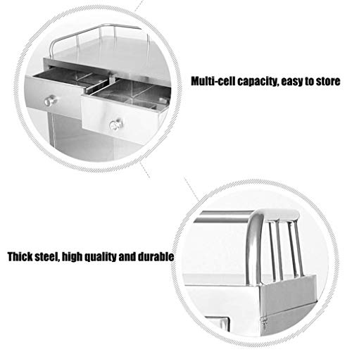 ZBBN Gabinete de anestesia de Acero Inoxidable para hospitales, Carro de Entrega de atención de enfermería, salón de Belleza, cirugía, odontología, gabinete de anestesia, vehículo de Rescate de p