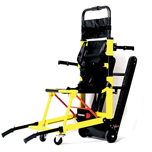 ZBBN Silla de Escalera EMS, Silla de Ruedas eléctrica Plegable para Subir escaleras, Silla de evacuación de Lujo con Ruedas, chasis de elevación Inteligente Que Puede Subir y Bajar escaleras, par