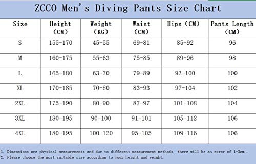 ZCCO Pantalones de Neopreno para Hombre, Pantalones Largos de Neopreno de 1,5 mm para Hacer Surf, Kayak, natación, Buceo, piragüismo (Negro, 3XL)