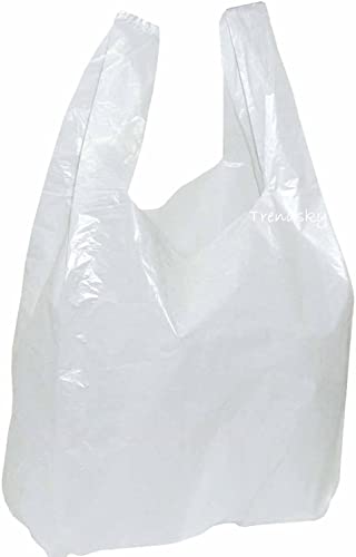 ZCENTER Bolsas de Plástico 50x60CM Tipo Camiseta Resistentes, Reutilizables y Recicladas Tamaño Cumple Normativa Aptas Uso Alimentario Paquete de 120 unidades(50x60CM)