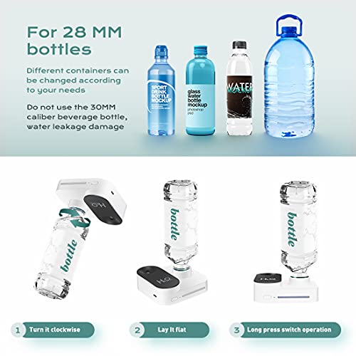 zedela Humidificador de Aire, Humidificadors Silencioso Portátil de 5H de Tiempo de Trabajo, Humidificador para Bebes, Hogar, Coche - Botella Agua Mineral Universal 28mm, Apagado automático