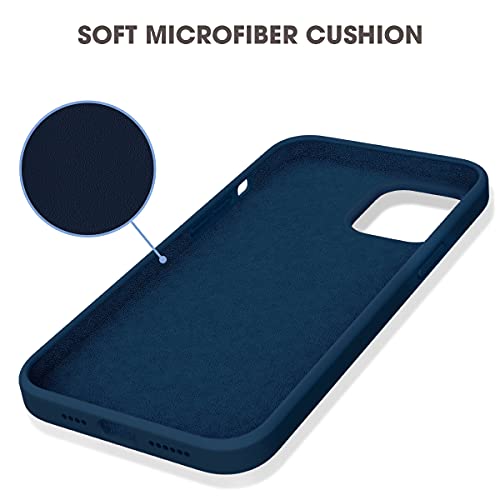 ZELAXY Funda de Silicona Compatible con iPhone 13 2021 Carcasa Rigida Antigolpes con Interior de Microfibra Fina Suave y Fácil Agarre –Azul