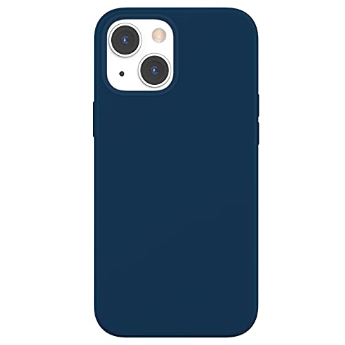 ZELAXY Funda de Silicona Compatible con iPhone 13 2021 Carcasa Rigida Antigolpes con Interior de Microfibra Fina Suave y Fácil Agarre –Azul