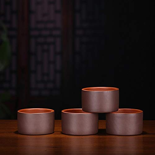 ZHOUYUFAN Tetera de la Mano de Mineral Famoso Cemento Clara Zen té ciegamente la Taza de té (Color : Purple mud)