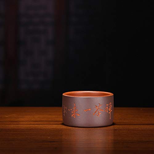 ZHOUYUFAN Tetera de la Mano de Mineral Famoso Cemento Clara Zen té ciegamente la Taza de té (Color : Purple mud)