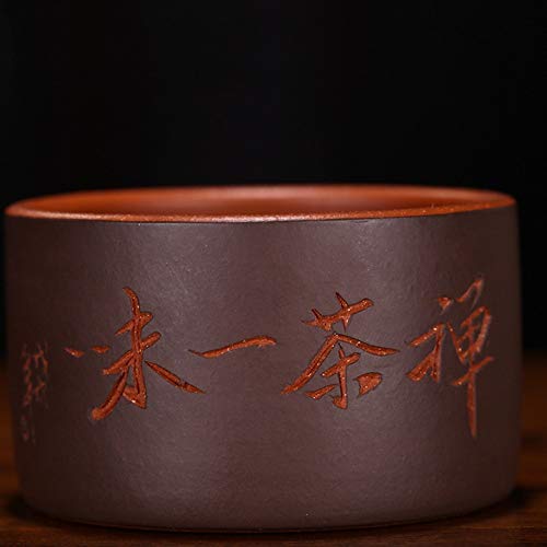 ZHOUYUFAN Tetera de la Mano de Mineral Famoso Cemento Clara Zen té ciegamente la Taza de té (Color : Purple mud)