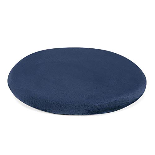 ZHUAN Cojín de Asiento Espuma viscoelástica Redonda, Antideslizante Cojines de Terciopelo Lavables extraíbles para sillas para Comedor Silla de Oficina Cojín para Taburete de Bar-Azul Diámetro33cm