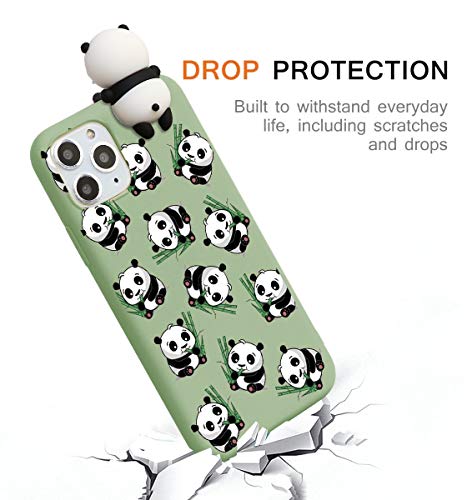 ZhuoFan Funda para iPhone SE 2020 / iPhone 7/8 / SE 2020, Cárcasa Silicona 3D Muñecas con Dibujos Colores Diseño Suave Gel TPU Antigolpes de Protector Case Fundas Movil para iPhoneSE 2020, Panda 2