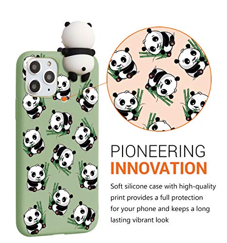 ZhuoFan Funda para iPhone SE 2020 / iPhone 7/8 / SE 2020, Cárcasa Silicona 3D Muñecas con Dibujos Colores Diseño Suave Gel TPU Antigolpes de Protector Case Fundas Movil para iPhoneSE 2020, Panda 2