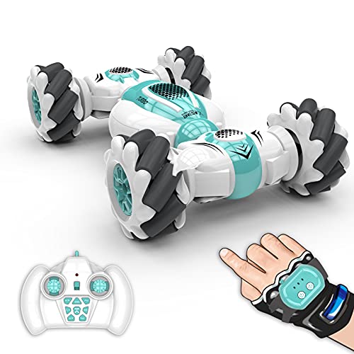 ZIEM S-012 RC Stunt Car Remote Control Watch Sensor de Gestos Deformable Toy Cars Todo Terreno Velocidad 2.4GHz 4WD 360 ° Rotación Whirligig Vehículo Todoterreno Regalo para niños Niños Cumpleaños