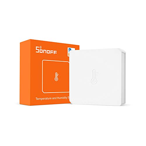 ZigBee Mini Sensor De Temperatura y Humedad SONOFF SNZB-02, Sensor Temperatura y Humedad para Comprobar El Clima De La Habitación, Higrómetro Termómetro Interior con Alerta, SONOFF ZBBridge Requerido