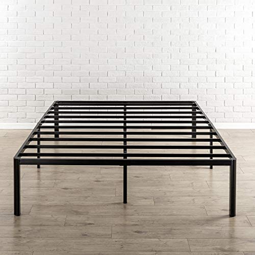 Zinus Bastidor para cama de plataforma de metal con esquinas redondeadas Van de 40,6 cm, Base para colchón, Sin necesidad de usar un somier, Cama en caja, Fácil montaje, 135 x 190 cm