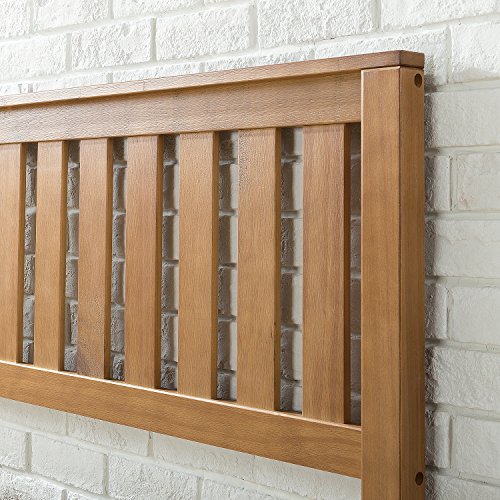 Zinus Cama de plataforma de madera con cabecero Alexia de 30,5 cm, Base para colchón, Sin necesidad de usar un somier, Sólido soporte de listones de madera, Fácil montaje, 90 x 190 cm