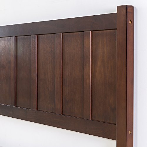 Zinus Cama de plataforma de madera de estilo rústico con cabecero Adrian, Camas de Plataforma, Sin necesidad de usar un somier, Sólido soporte de listones de madera, Fácil montaje, 150 x 200 cm